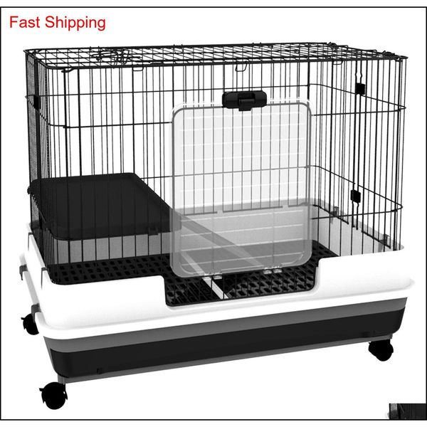 

32"h 2-level rabbit cage indoor small animal hutch ferret qylvph packing2010