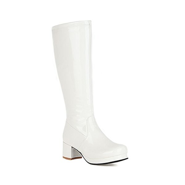 

2021 the new casual-style round-toe winter soft ankle high-boots paint medium zipper with motorcycle boots women's shoes e1zo, Black