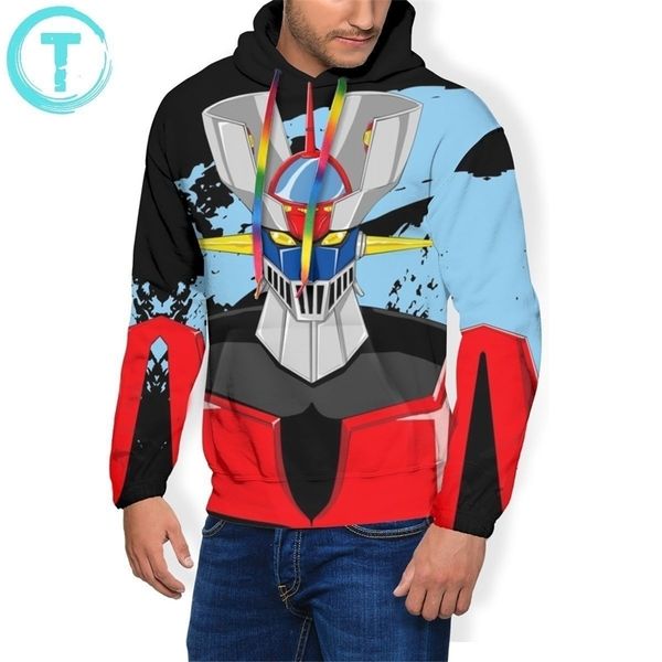 Mazinger Hoodie Mazinger Z Hoodies Boy Siyah Kazak Hoodie Gevşek Polyester Uzun Uzunluk Sonbahar Hoodies 201020