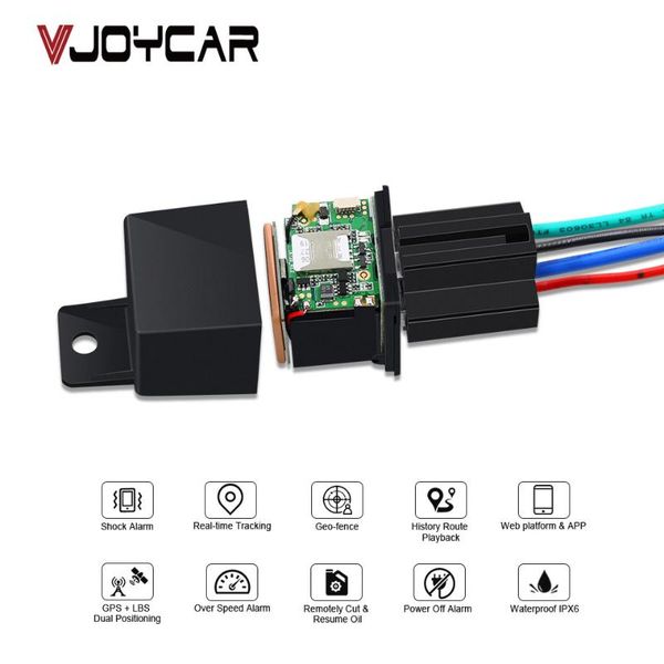 

car gps tracker relay cut off fuel remotely control vehicle gps locator hidden design chipset gsm lbs sms map real time trackin