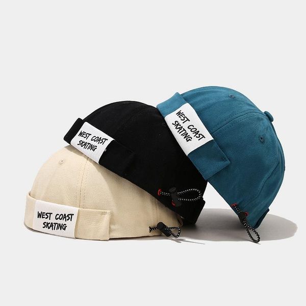 

berets 2021 springtime style outdoor leisure all-match alphabet cloth logo landlord hat yuppie cap, Blue;gray
