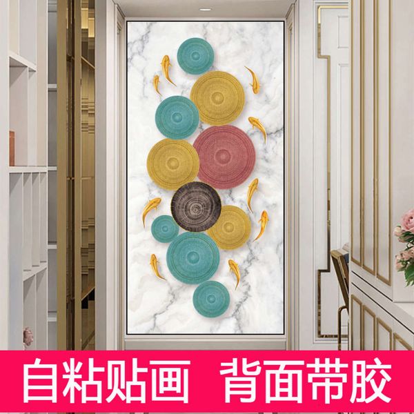 

simple modern corridor porch decoration self adhive wall living dining room mural framels painting wallpaper sticker