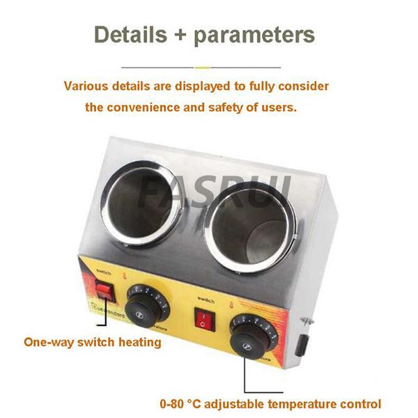 Scaldabiberon elettrico commerciale per macchina per cioccolata calda, olio per salsa maionese
