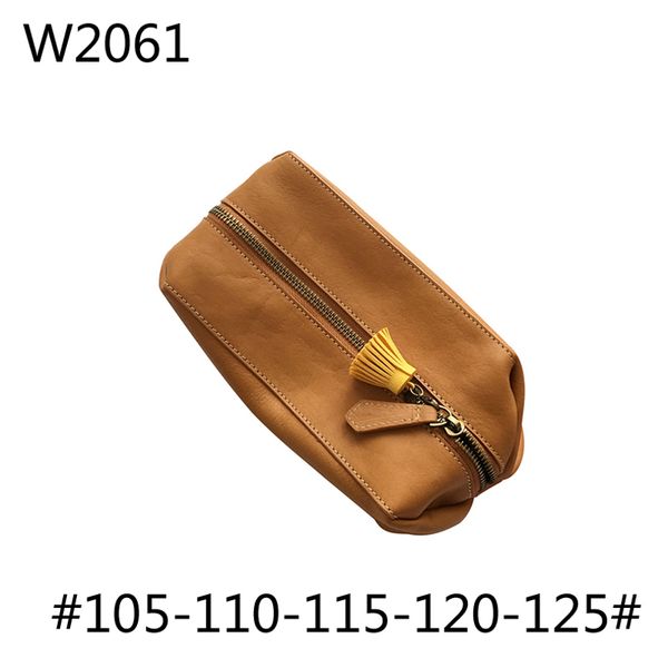 

old cobbler w2061# cosmetic bag genuine leather makeup tool bags personalized custom logo wallet accessories fast shipping
