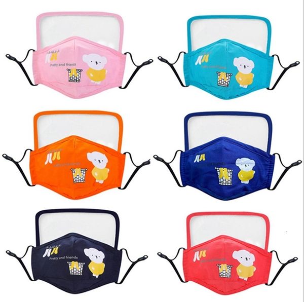 

transparent face with eye 22 styles kids shield washable reusable cotton mouth mask dustproof child protective masks zzaa6r8