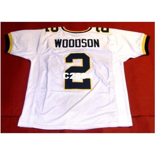 

2604 #2 charles woodson white blue custom michigan wolverines college jersey size s-4xl or custom any name or number jersey, Black