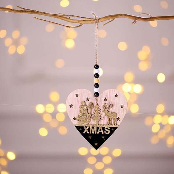 

n2tih 2020 новый новогоднее украшения дерева высокого класс рождество полое из трехмерного деревянных висячего 2020 нового окна дерева украш