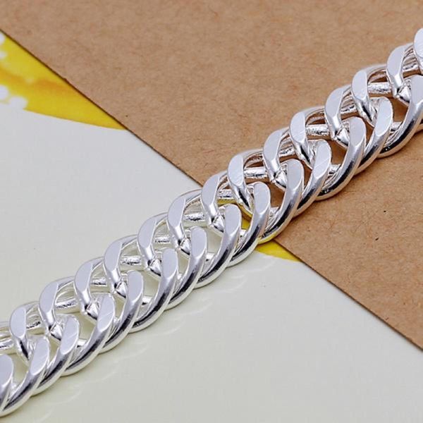 

men women 10mm silver color bracelets chain jewelry noble fashion cute fashion jewelry christmas gifts h bbyywo, Black