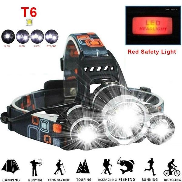 

headlamps super bright led headlamp rechargeable 3xt6 hard hat headlight camping high power night fishing headlights riding1