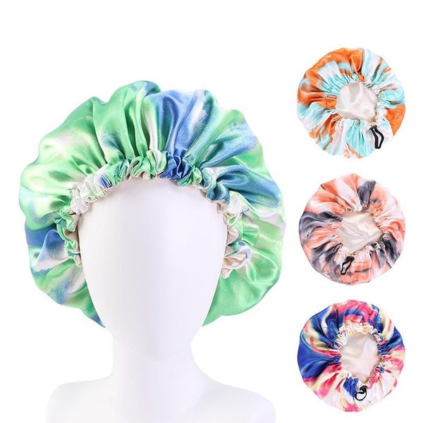 

cap lady's adjustable baby tie-dyed bath baby tinted beauty salon cap double mama nightcap ohlug