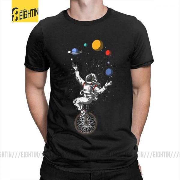 

space astronaut riding bicycle juggling solar system planets funny short sleeves tees sport hooded sweatshirt hoodie men t shirt