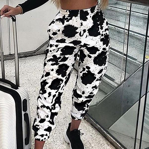 

women camouflage pants cargo trousers casual pockets long pants army combat capris hip hop s-3xl, Black;white