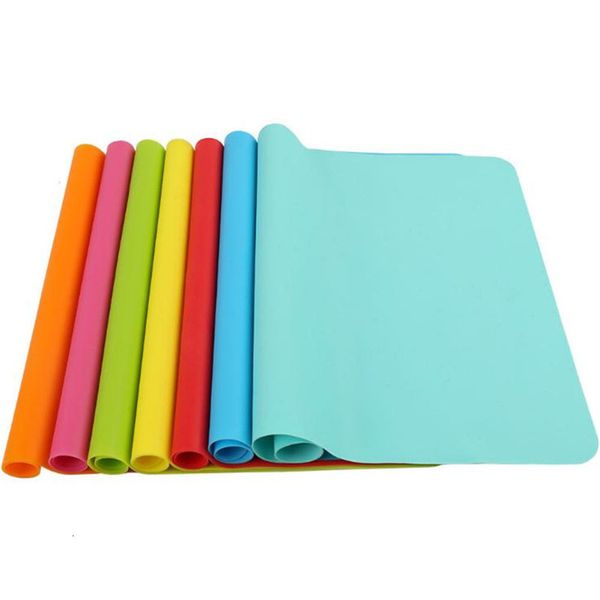 

40x30cm food grade mats baking liner silicone oven mat heat insulation pad waterproof bakeware kids table placemat