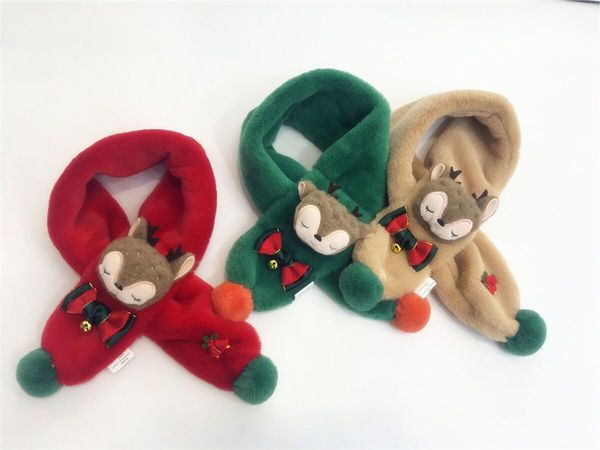 

children's christmas scarfs holiday gifts fawn men's and women's winter imitation rabbit fur bao warm luxury scarf sd107, Blue;gray