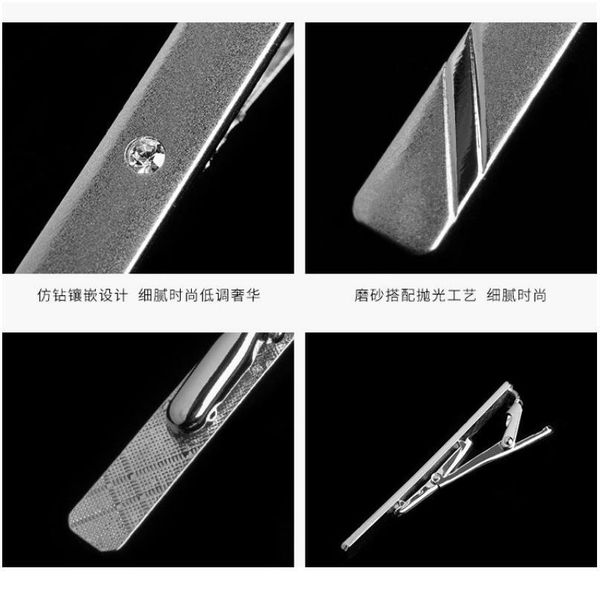 

new jewellery metal tie clip for men wedding necktie tie clasp clip gentleman tie bar crystal pin for m qylqmz, Blue;purple