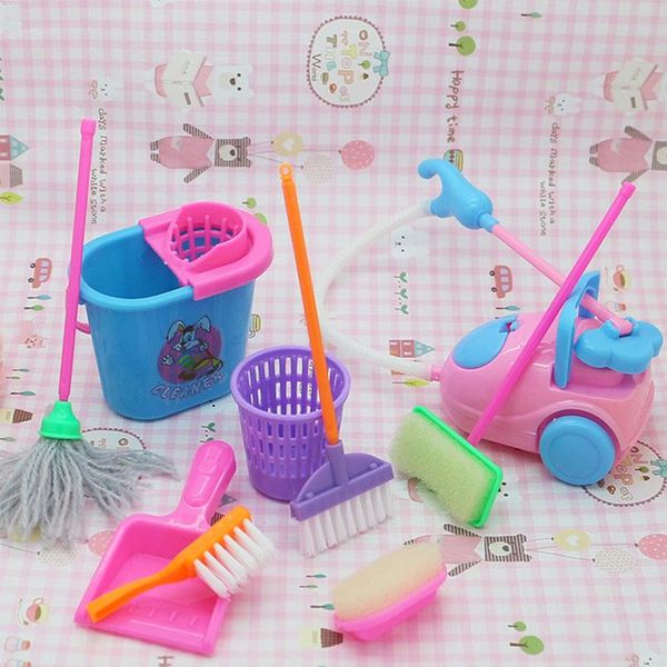 

9pcs mini doll accessories household cleaning tools for doll accessories for dollhouse kids educati wmtert