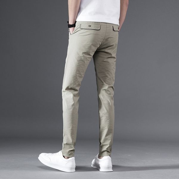 

jqbzw and spring new summer men's gold thin sports elastic breathable trousers casual casual pants korean style trendy small feet youth, Blue