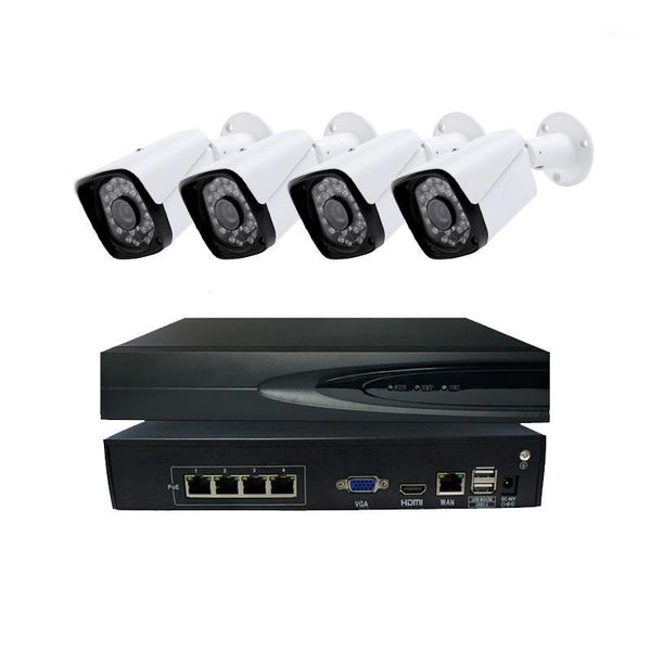 

3mp poe kit h.265+ cctv ip camera system 4ch poe nvr 3.0 ip camera outdoor waterproof ir night vision p2p play and plug1