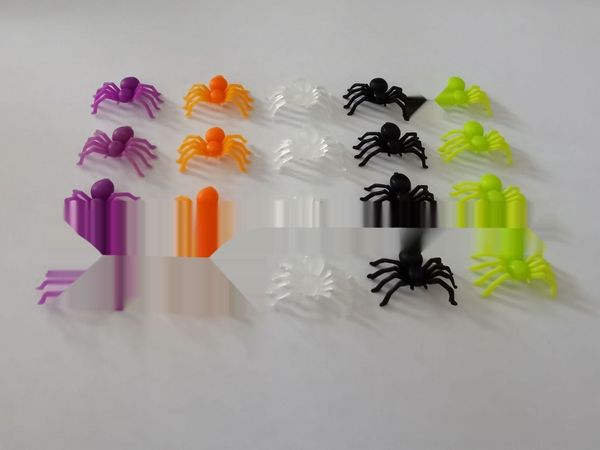 

3z9co хэллоуин смешивать игрушки цвета пластиковый мини украшение 2 см моделирование небольшой моделирование хэллоуин смешанный паук декомпр