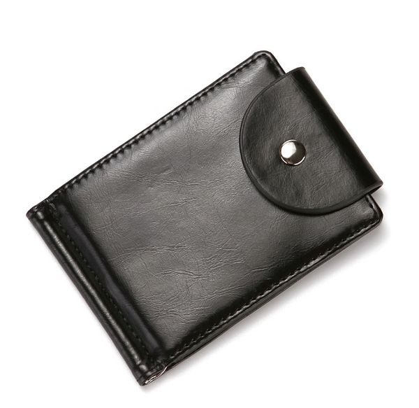 

новый бумажник тонкого кожаного кошелек монеты сумка деньги клип карта дело zipper женщина мужчины wallet напряжение тип id держатели кредит, Black