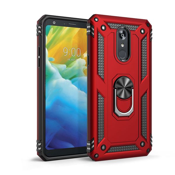 Capa de telefone 2 em 1 Armor Kickstand Capa protetora para iPhone 15 14 13 12 Pro Max Note 20 S22 LG Stylo 5 Alcatel 3V LV3 K40 K50 Capas de suporte de anel à prova de choque