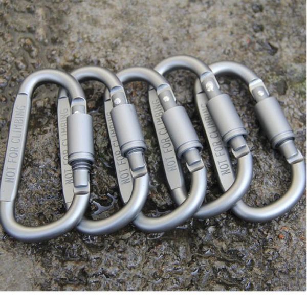 

5pcs aluminum alloy d-shape carabiner travel kit camping equipment survival gear camp mountaineering hook outdoor c jllcne