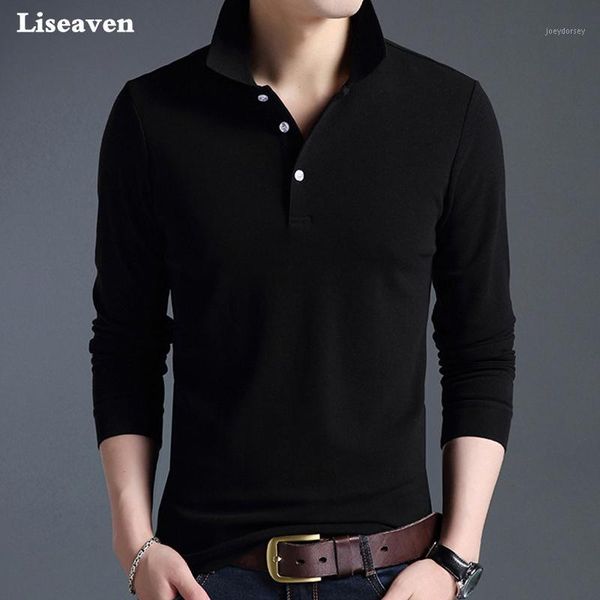 

liseaven t-shirts men long sleeve tshirt male t shirt men's cotton solid color full sleeve &tees1, White;black