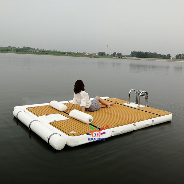 

3x2x0.2m inflatable floating island swim platform and water inflatable floating platform