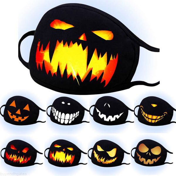 

designer face masks halloween fashion ghost face mask sunscreen dustproof haze black print facemask men and women washable mask