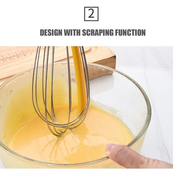 

eggbeater stainless steel silicone whisks with spatulas dough kneading paste stiring egg beater kitchen eggs tools dropshipping wmtvci