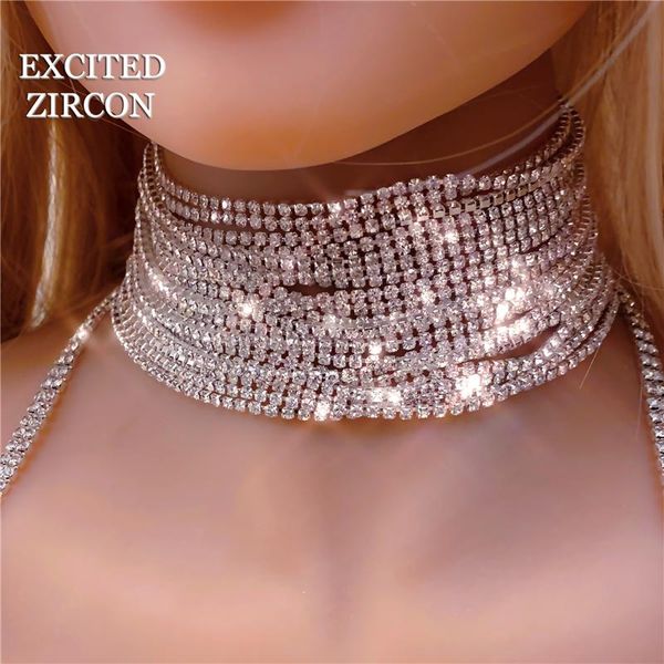 

excited циркон женщина способа богемское роскошные rhinestone кристалл ожерелье изысканный романтический банкет подарок ювелирных изделий, Golden;silver