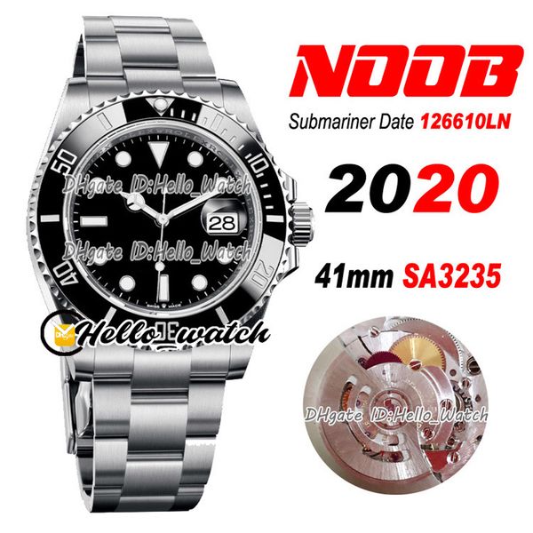 

2020 41mm n v11 eta3235 sa3235 automatic mens watch black ceramics bezel black dial 904l steel bracelet edition 126610 hwrx hello_watch, Slivery;brown