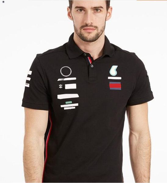 

f1 formula one summer trendy short-sleeved polo shirt polyester quick-drying motorcycle lapel t-shirt lindau track racing suit same style cu