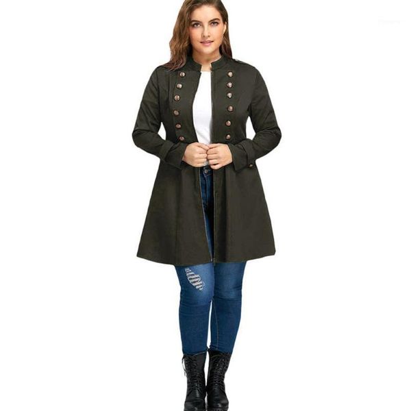 

large size women's coat autumn suit slim fit casual suit jacket coat outwear female double breasted loog windbreaker 20191, Black;brown