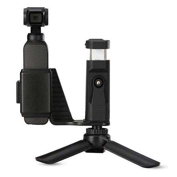 

pocket mount accessories phone holder handheld tripod stand compatible dji osmo pocket, with cold shoe interface & 1/4