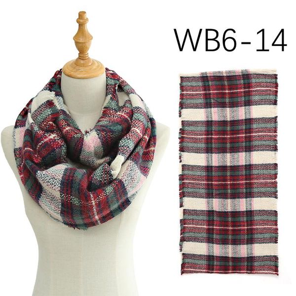 

2020 новый клетчатый кольцо шеи шарф зимний теплый кашемир градиент цвета вязание бесконечности намотанные унисекс густая леди мужская ворот, Blue;gray