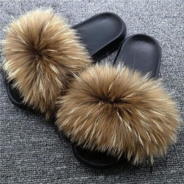 

slippers women black fur slides cute summer flip flops home indoor non-slip shoes 1