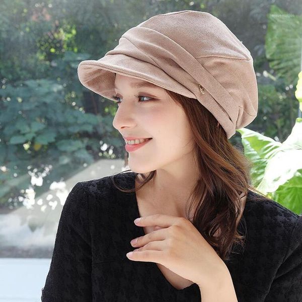 

h7776 women thin beret hat autumn winter female fashion pure color warm casual cap student girl korean simple hats1, Blue;gray