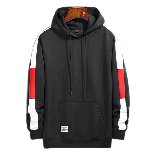 

man motion male hooded long sleeve printing fleece fashion youth cuff autumn and winter 48101930, Black