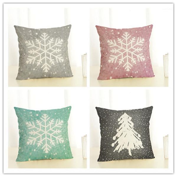 

christmas decorations year decor for home adornos de navidad decoration accessories natal snow snowflake cushion cover1
