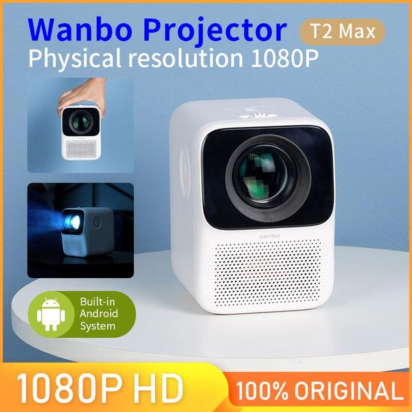 

smart home control #global version# wanbo t2 max projector lcd led 4k hd 1080p vertical keystone correction portable mini theater