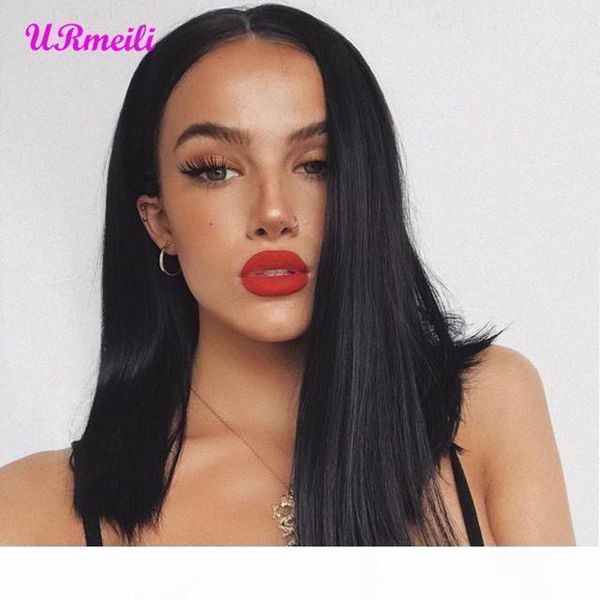 

lace front human hair wigs ombre 613 short straight bob wig with baby hair brazilian remy hair lace frontal wig for black women, Black;brown