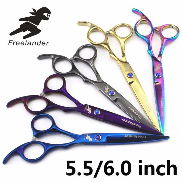 

hair scissors profissional hairdressing cutting set barber shears salon 5.5/6.0inch color black