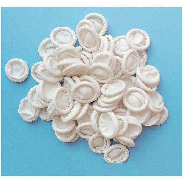 

100pcs natural rubber gloves finger cots latex fingertip protective di jllhcf bdebag