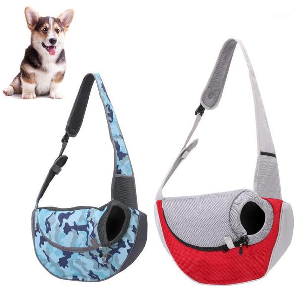 

new pet dog carrier outdoor travel handbag pouch mesh oxford single shoulder bag sling comfort travel tote shoulder bag dcba221