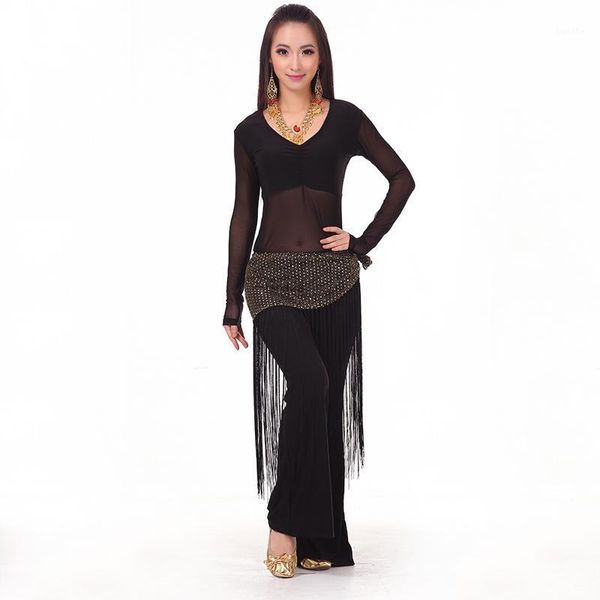 

belly dance costume set professional pants&hip scarf dress lady belly dancing dance wear practice/performance costume1, Black;red