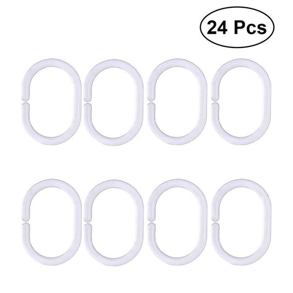 

белый душ glide 24pcs c занавес drape пластиковые крючки кольца вешалка клип ванна loop bbyeuk lg2010