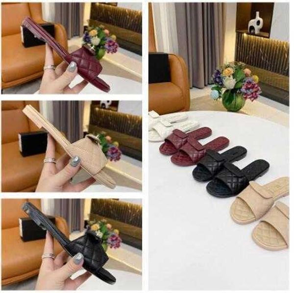 

2021 women espadrille slippers designer lady wave leather double mental letter cord platform rubber sole flat slide sandal box, Black