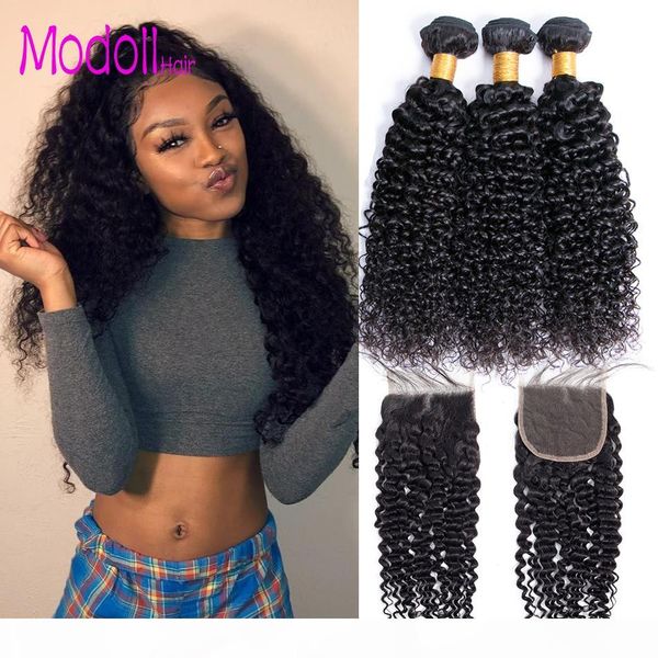 

curly virgin hair bundles with closure human hair bundles with lace closure brazillian remy hair weave bundles with closure, Black;brown