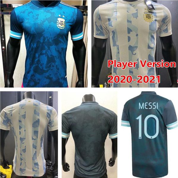 

20 21 argentina player version messi di maria higuain mens soccer jerseys dybala away football shirts aguero short sleeve uniforms, Black;yellow